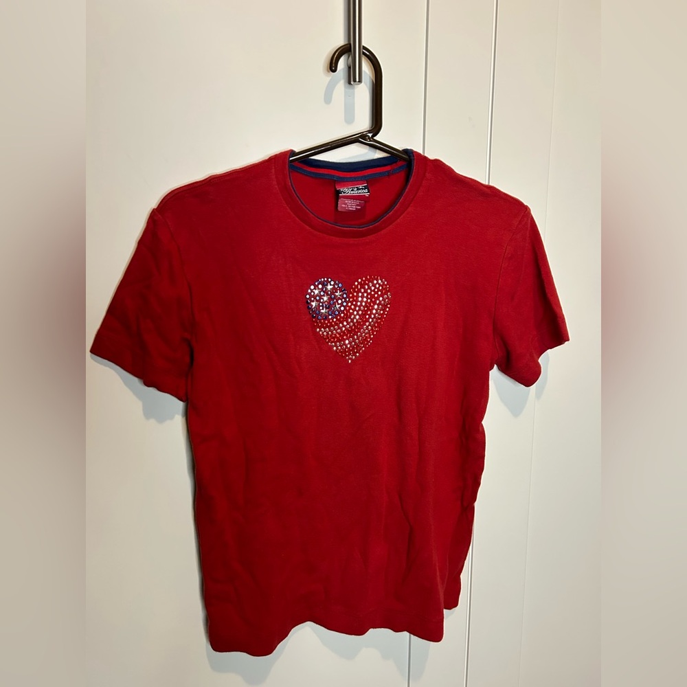 Red T-Shirt with Heart Design